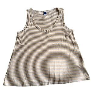Old Navy Luxe Women’s Gold Striped Tank Top Size Small